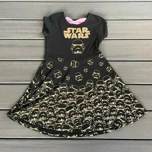 Star Wars Girl’s Storm Troopers Dress Size XL Black/Gold